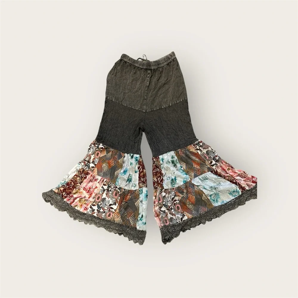 Boho Floral Patchwork Flares - Picture 3 of 5